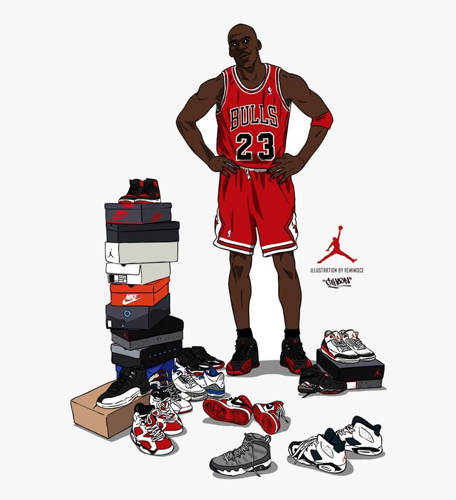 Jordan Live Clipart Michael Hd Wallpaper Transparent - Michael Jordan Cartoon Shoes, Transparent Clipart