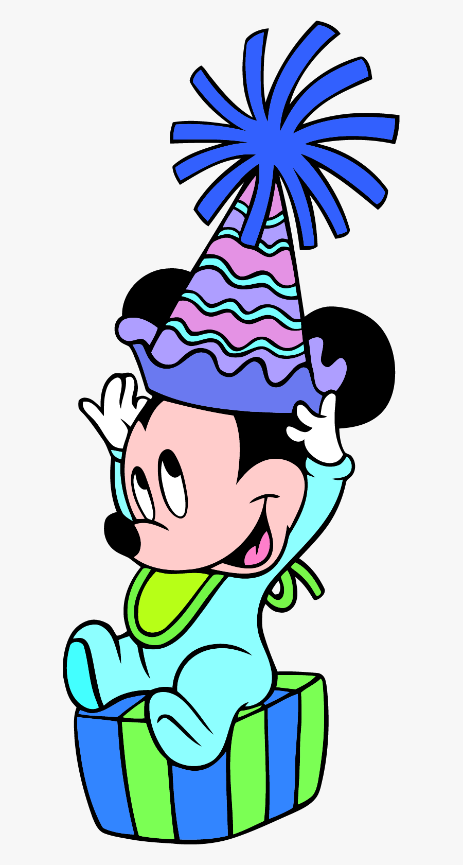 Party Mickey Mouse 1st Birthday Clipart Png - Mickey Mouse Happy Birthday Baby, Transparent Clipart