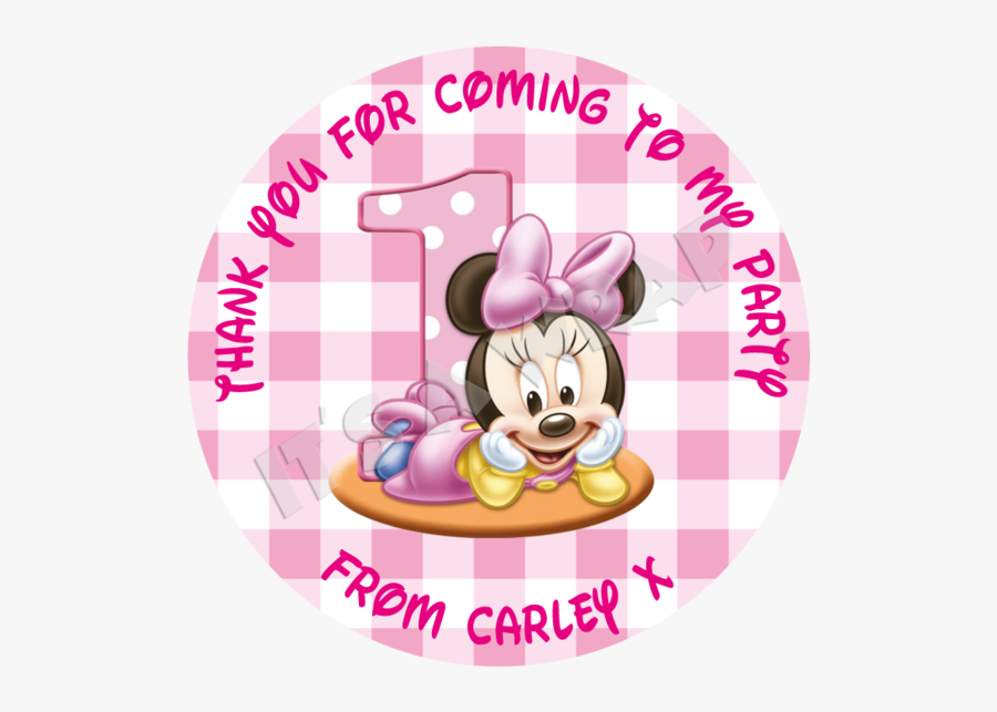Baby Minnie Sweet Cone Stickers - Baby Pink Minnie Mouse, Transparent Clipart