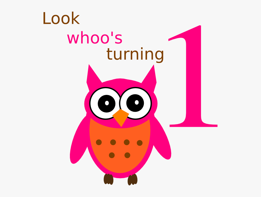 Owl 1st Birthday Svg Clip Arts - Cartoon Owl Transparent Background, Transparent Clipart