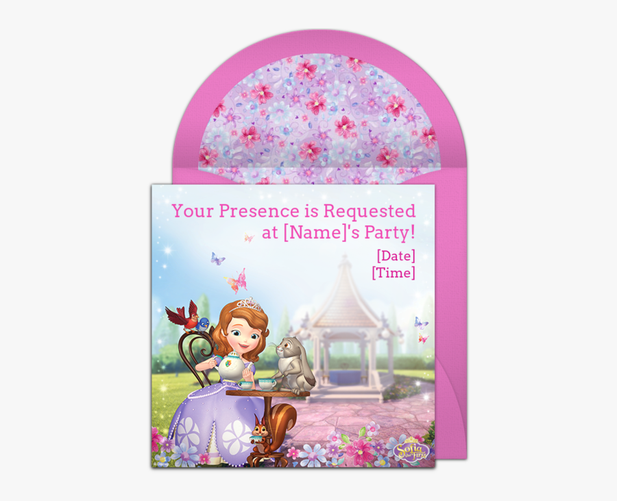 Clip Art Free Princess Sofia Pennys - Princess Sofia Invitation Cards, Transparent Clipart