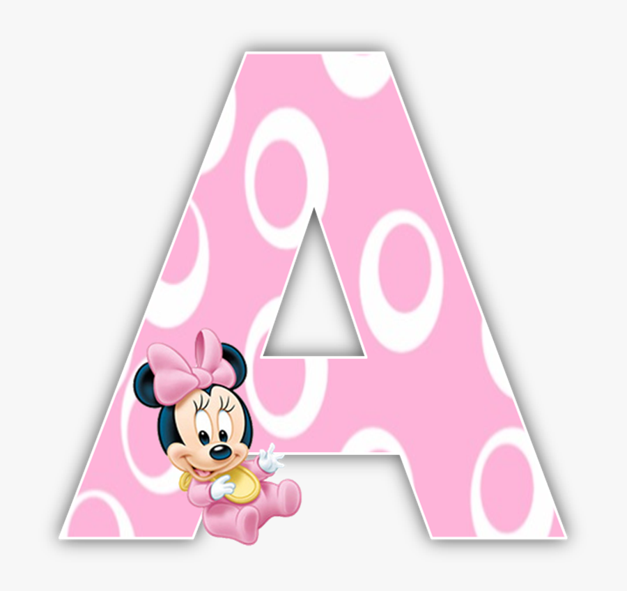Baby Minnie Mouse 1st Birthday Party Alphabet & Numbers - Baby Minnie Mouse Alphabet, Transparent Clipart