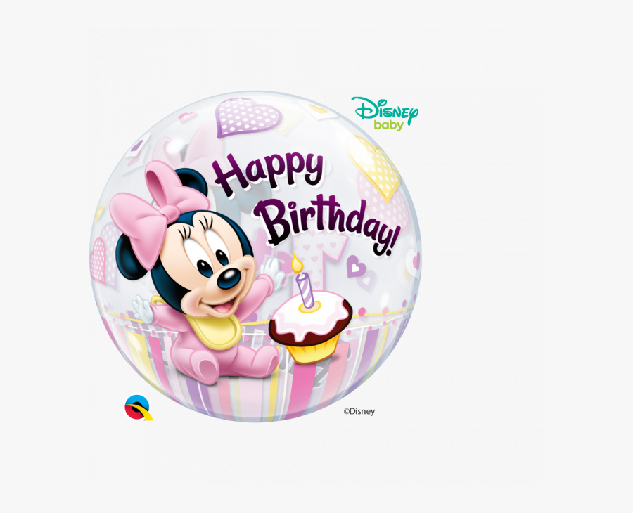 Baby Mickey Mouse Hd - Happy 1st Birthday Girl Minnie Mouse, Transparent Clipart