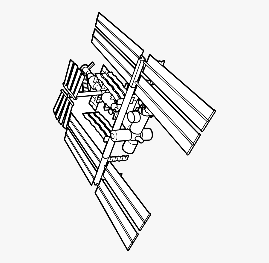 International Space Station - International Space Station Sketch, Transparent Clipart