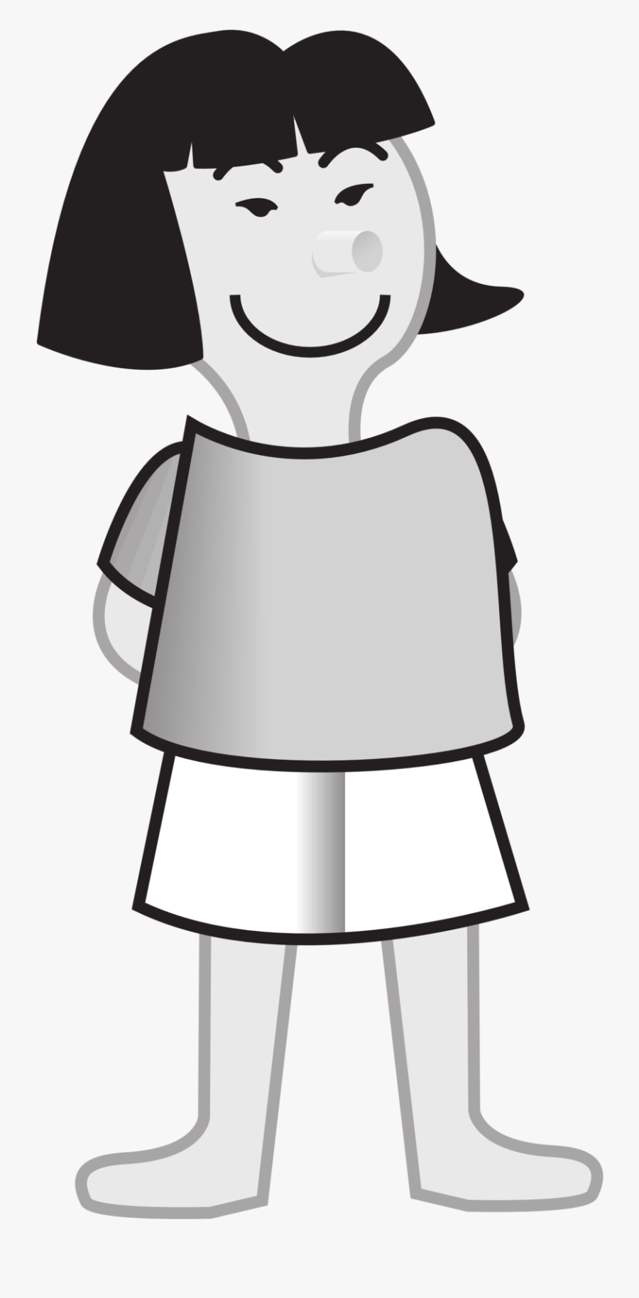 Space Page 21 Asian Girl - Free Asian Girl Clipart Black And White, Transparent Clipart