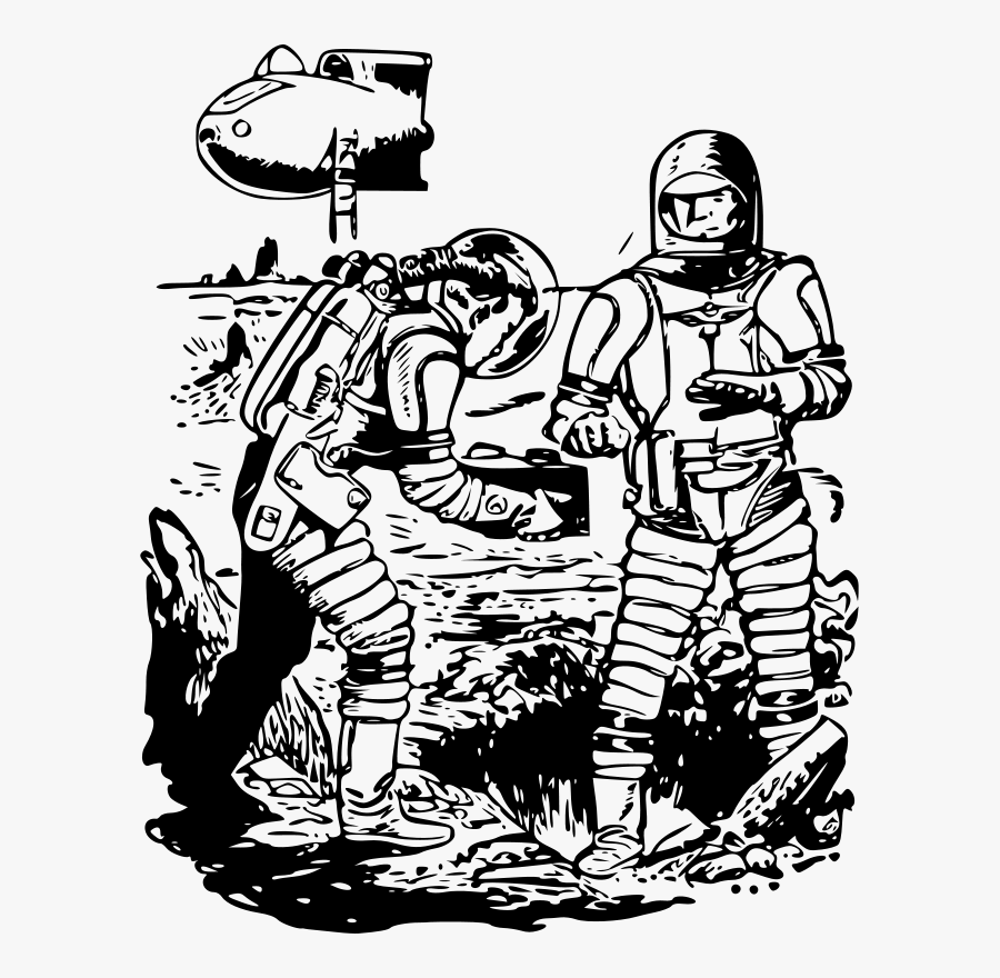 Art,monochrome Photography,headgear - Gambar Astronot Hitam Putih, Transparent Clipart