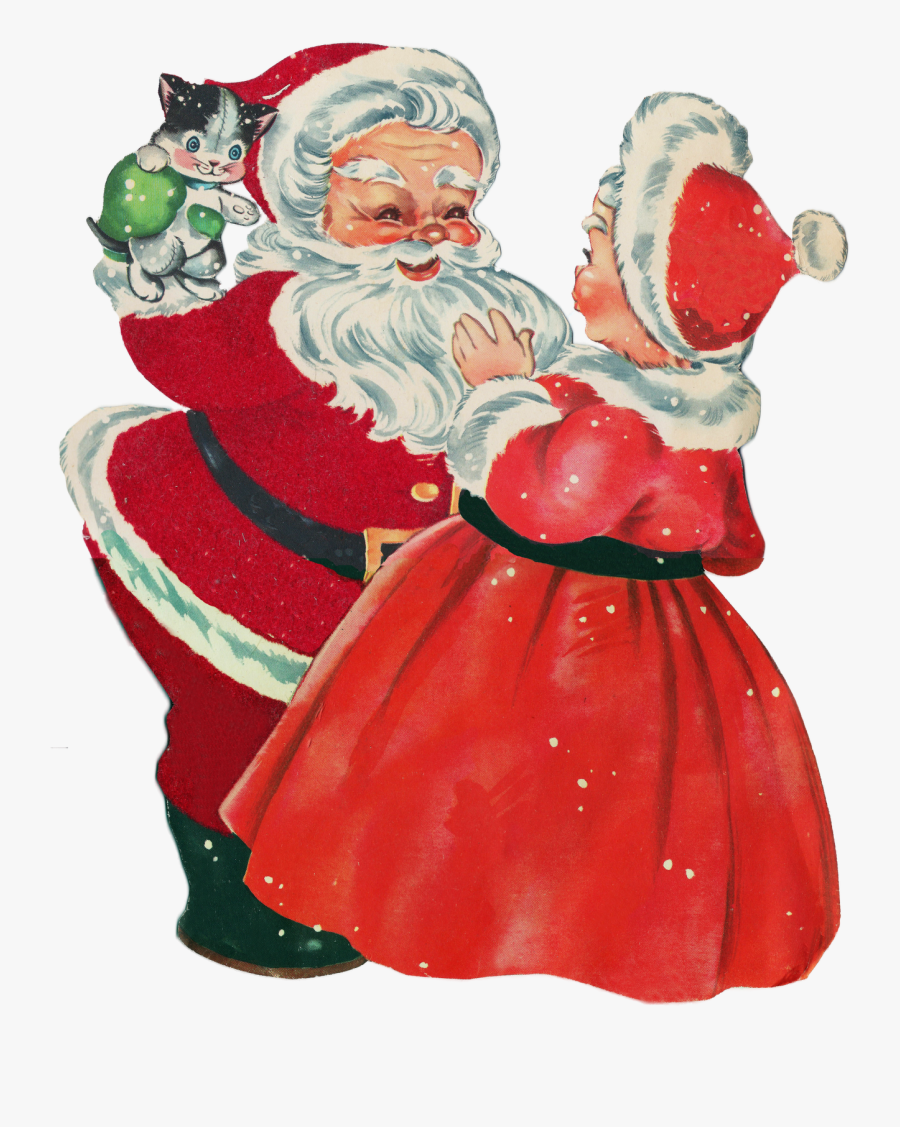 Transparent Mrs Claus Png - Mrs Santa Claus Vintage, Transparent Clipart
