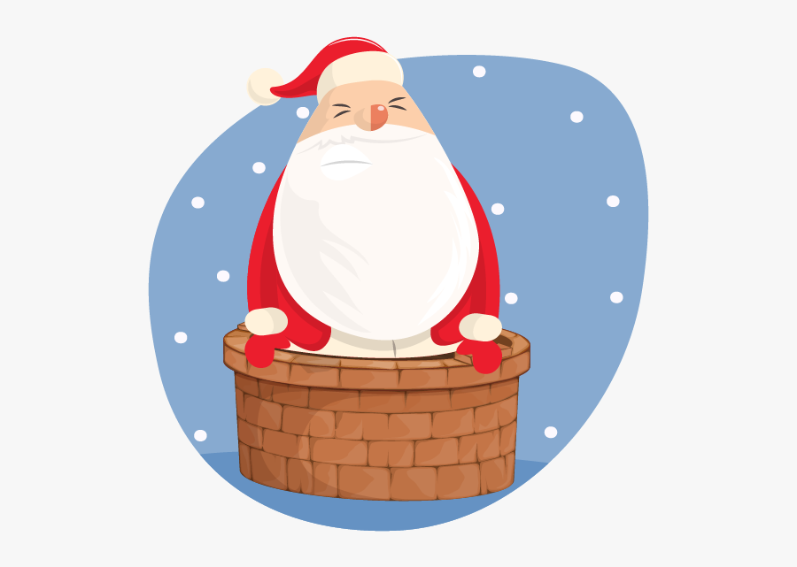 Transparent Cute Santa Png - Illustration, Transparent Clipart