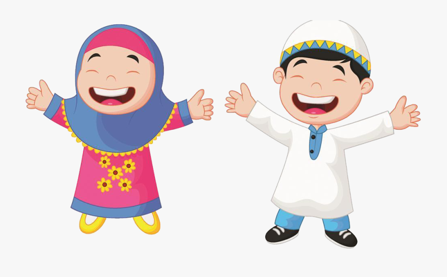 Students Muslim Cartoon Illustration Child Download - Anak Muslim