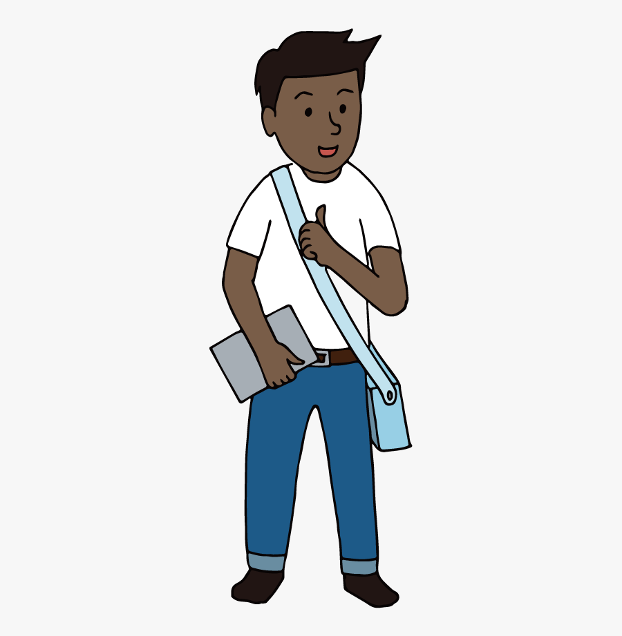 Male Student (illustration, Clip Art) - Cartoon, Transparent Clipart