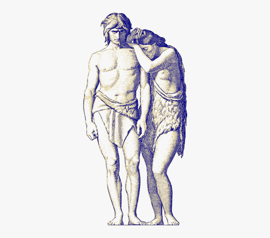 Classical Sculpture,art,artwork - Adam And Eva Png, Transparent Clipart