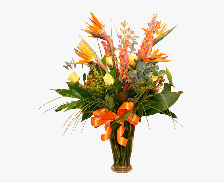 Vase Arrangement Tropical Mix And Rose - Mix With Tropical Floral Arrangements, Transparent Clipart