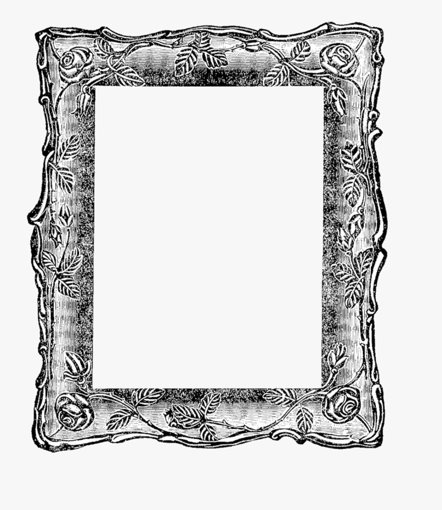 Vintage Square Mirror Frame Clipart , Png Download - Antique Mirror Frame Square, Transparent Clipart