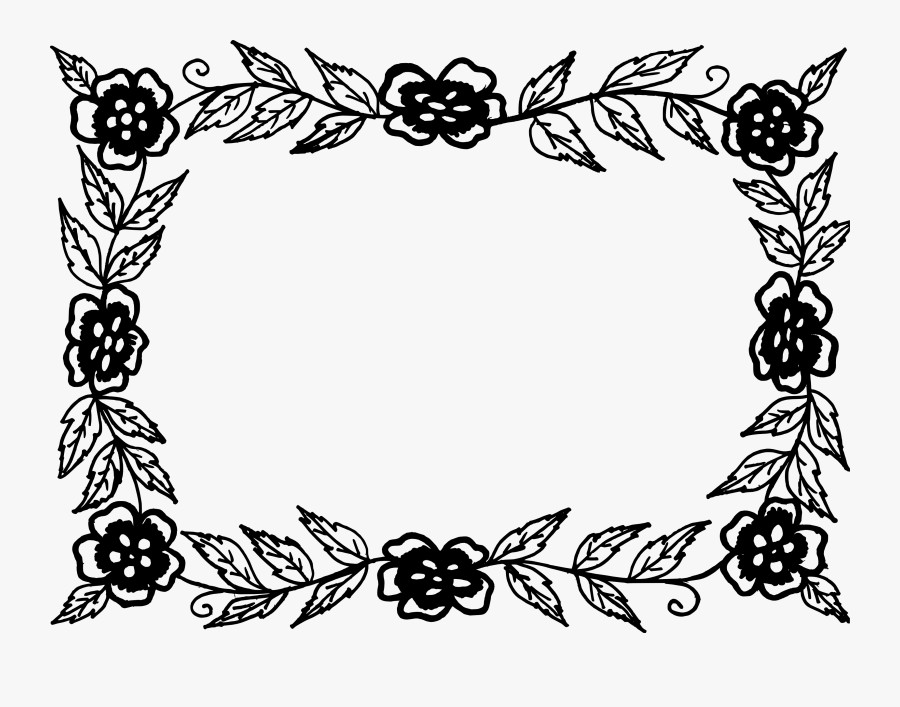 Vector Frame Clipart Floral - Clip Art, Transparent Clipart