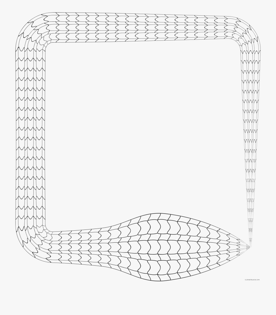 Clipart Snake Frame - Line Art, Transparent Clipart