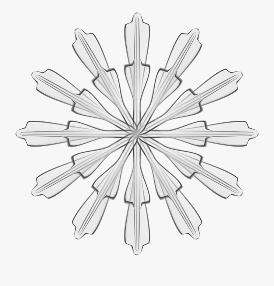 Snowflake Clipart Gray - Pictogramme Soleil Noir Et Blanc, Transparent Clipart