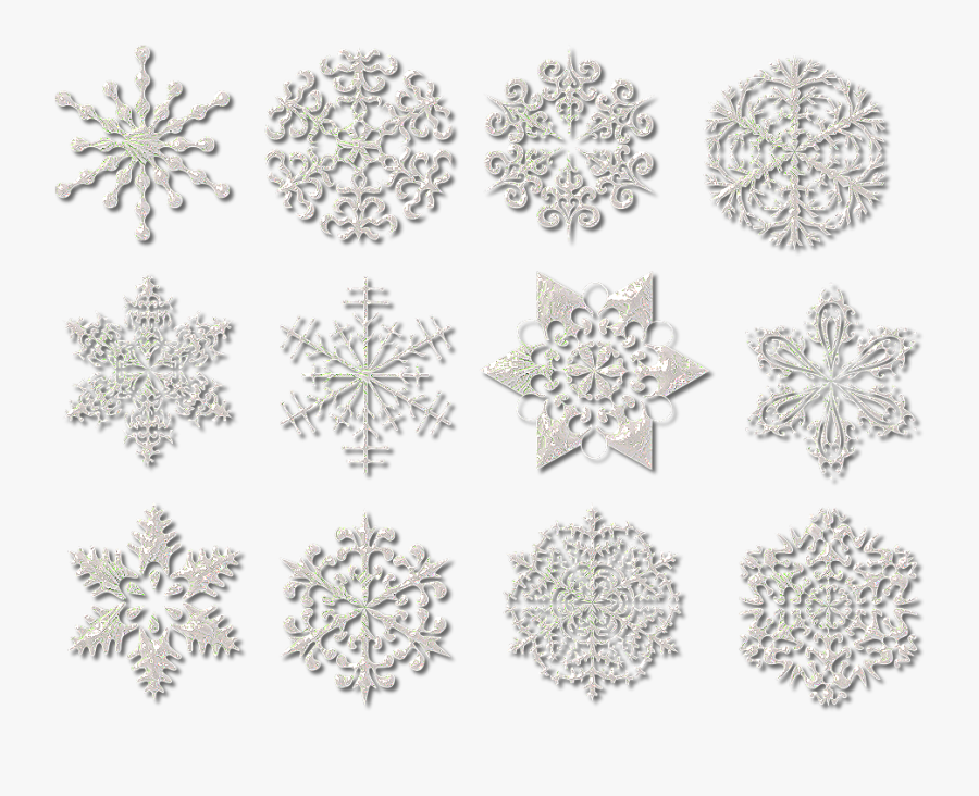 Gray White Snowflake Png Transparent - Фотошоп Снежинка Пнг, Transparent Clipart