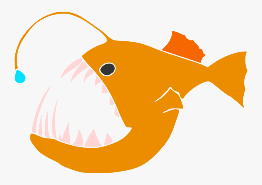 Transparent Fish Scales Clipart - Angler Fish Clip Art, Transparent Clipart