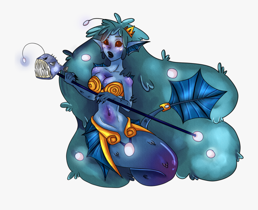 For Her Companions I Chose Jellyfish Over The Angler - Anglerfish Witch, Transparent Clipart