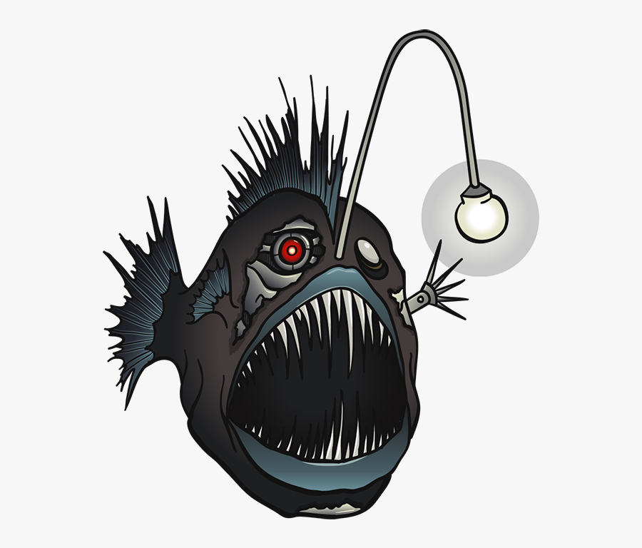 Hook Clipart Clear Fishing - Angler Fish No Background, Transparent Clipart