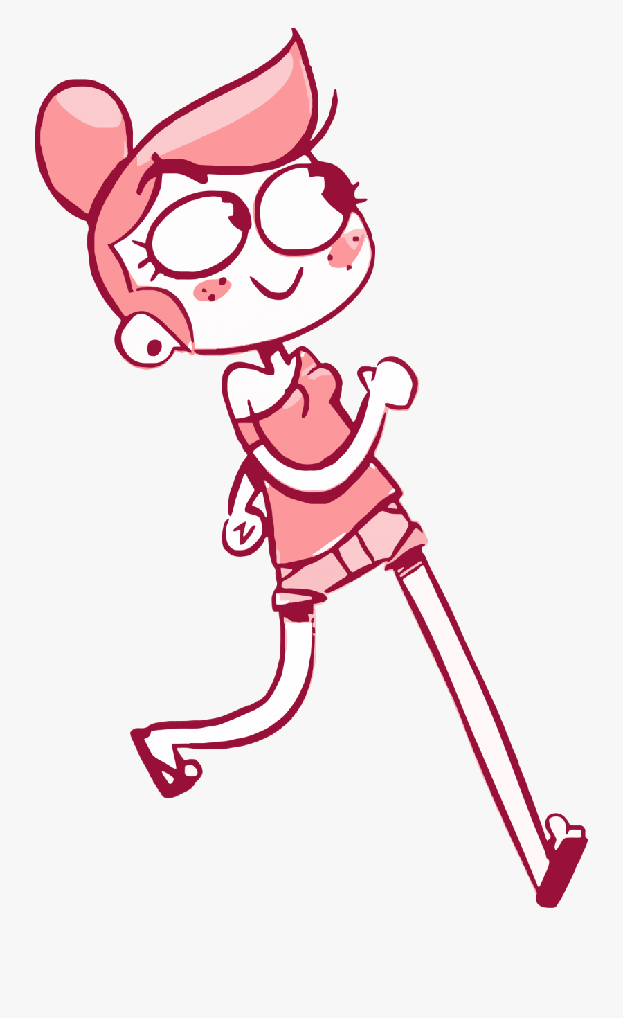 Cartoon Walking Girl Picture Png - Cartoon Walking Animation, Transparent Clipart