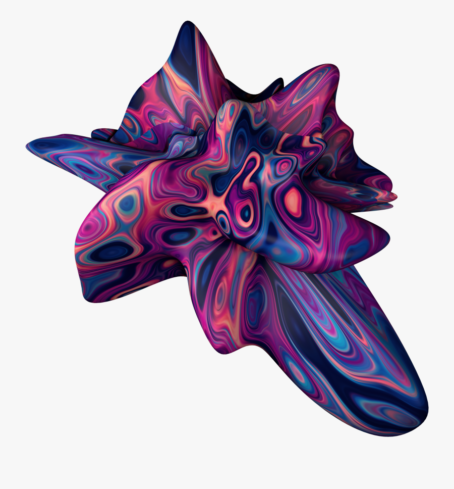 A Piece From “color Forms,” A Set Of 20 Colorful, Abstract - Abstract 3d Art Png, Transparent Clipart