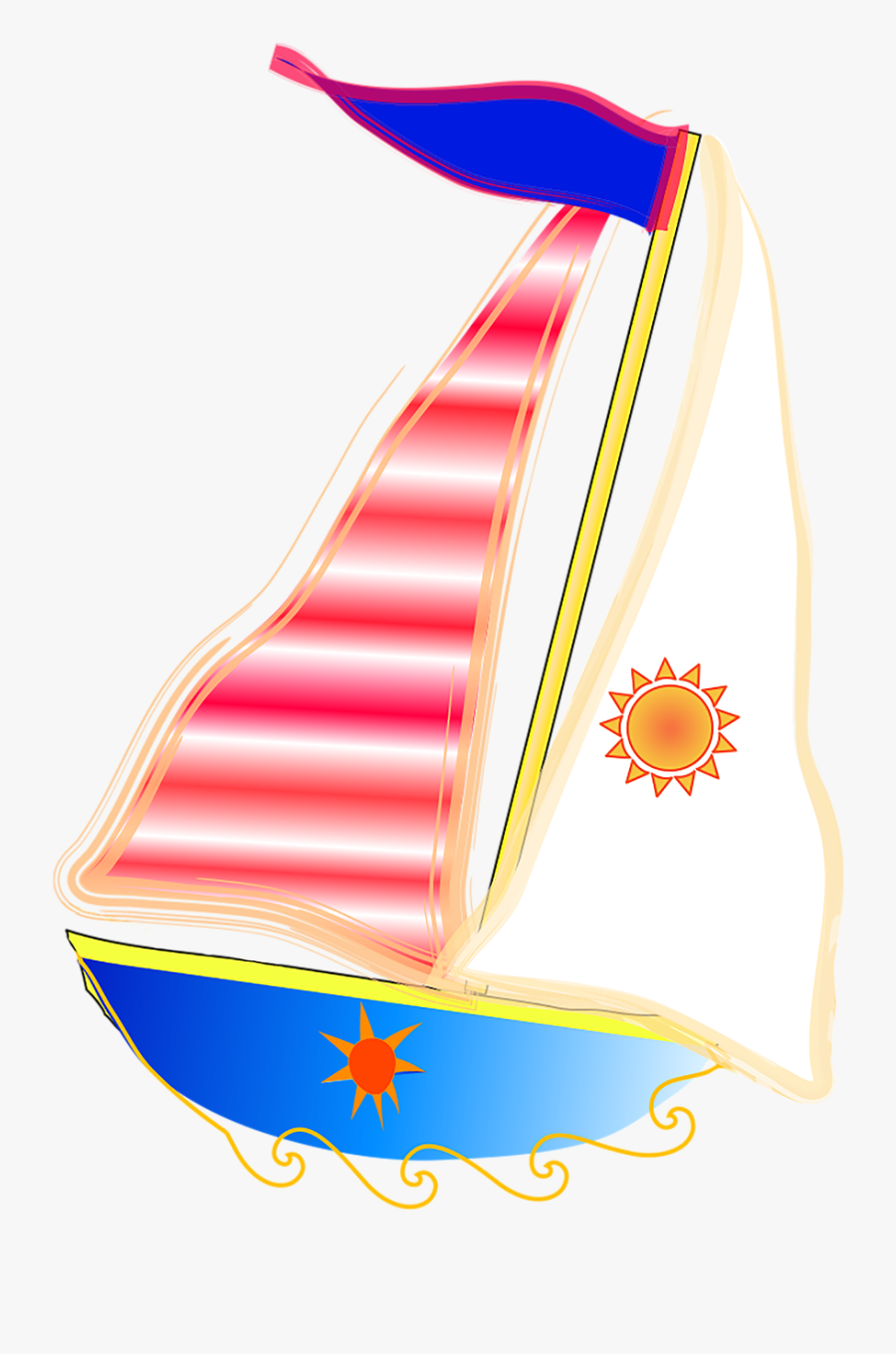 Sail Clipart Colorful Boat, Transparent Clipart