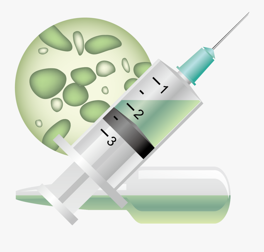 Syringe Clipart Powerpoint - Spontaneous Bacterial Peritonitis, Transparent Clipart