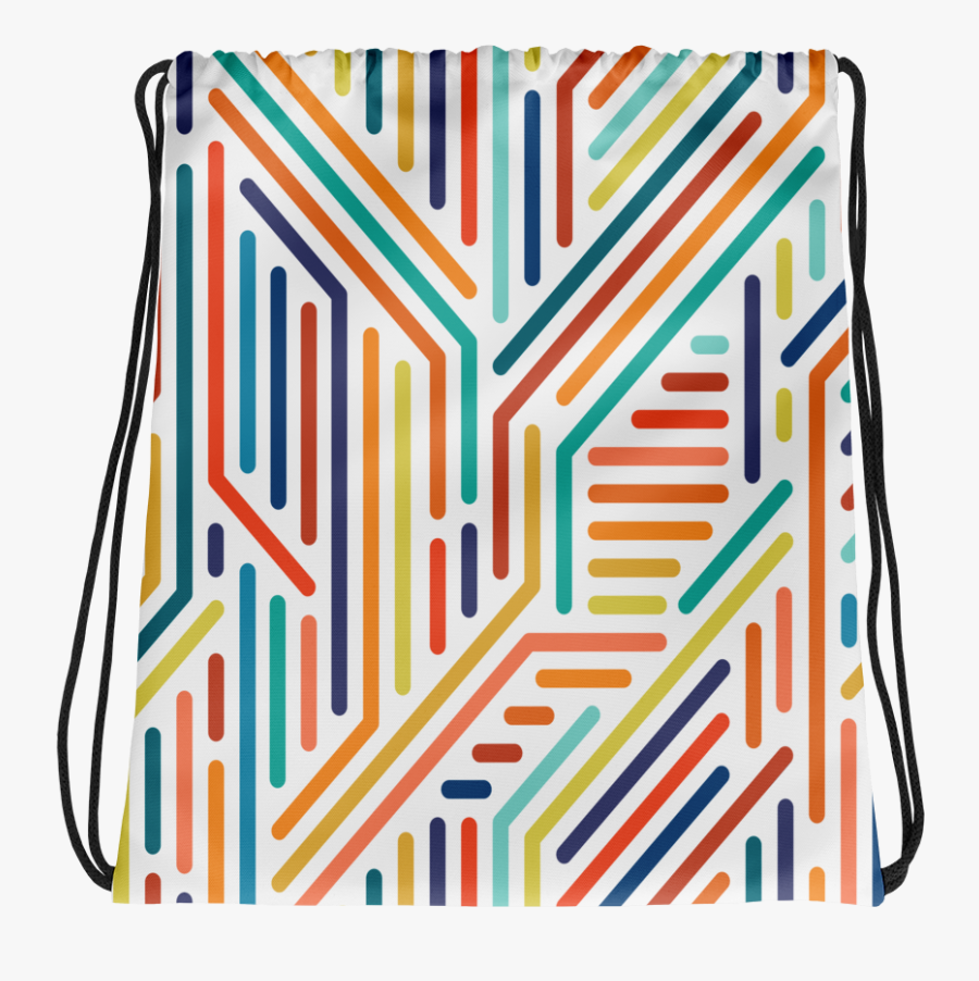 California Dreamin - Colorful Seamless Geometric Pattern, Transparent Clipart