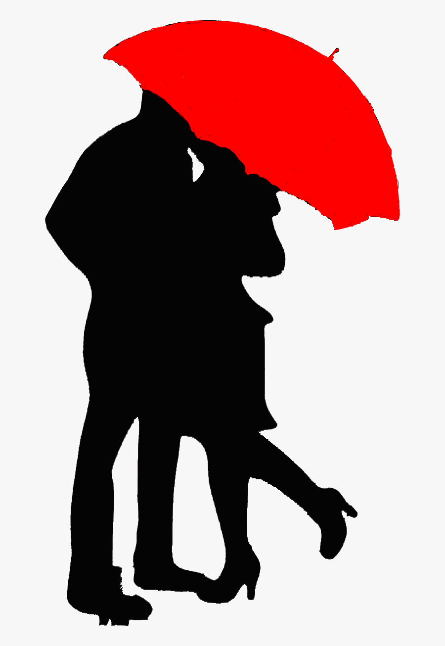 Dias Dos Namorados 12 06 2016 Silouette Art, Tattos, - Silhouette Couple Under Umbrella, Transparent Clipart