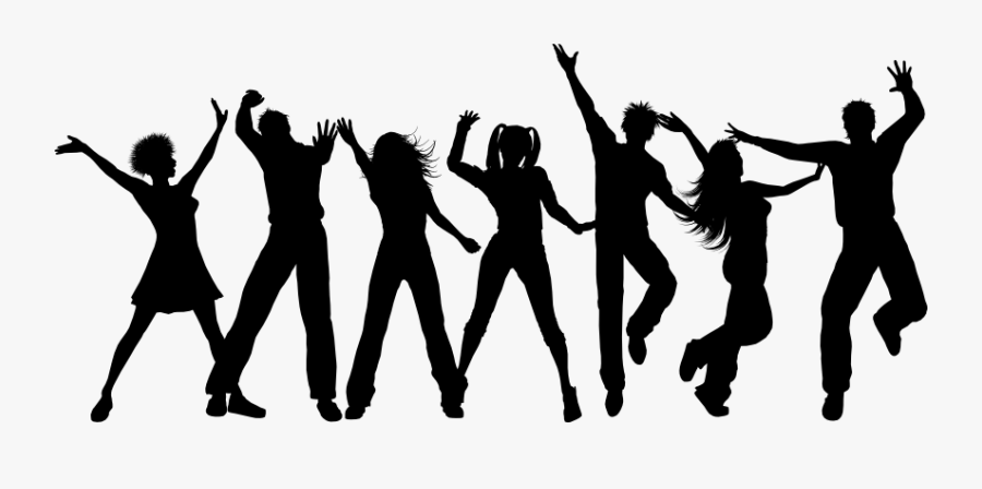 Youth Transparent Png Pictures - Crowd People Party Silhouette, Transparent Clipart