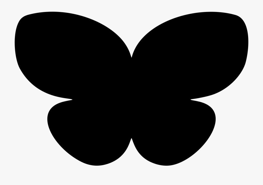 Butterfly Silhouette Cliparts - Mickey Mouse Ears Black, Transparent Clipart