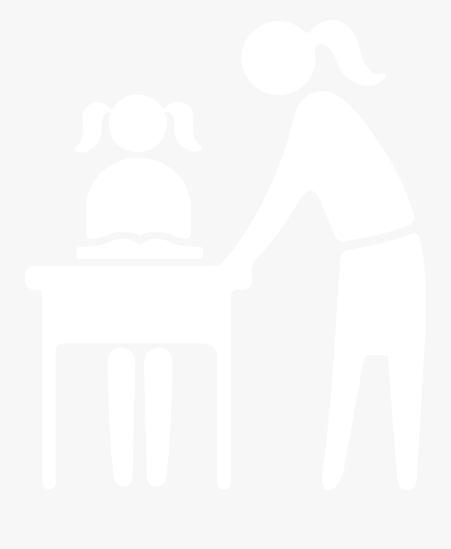 Adult And Children Icon White Png, Transparent Clipart
