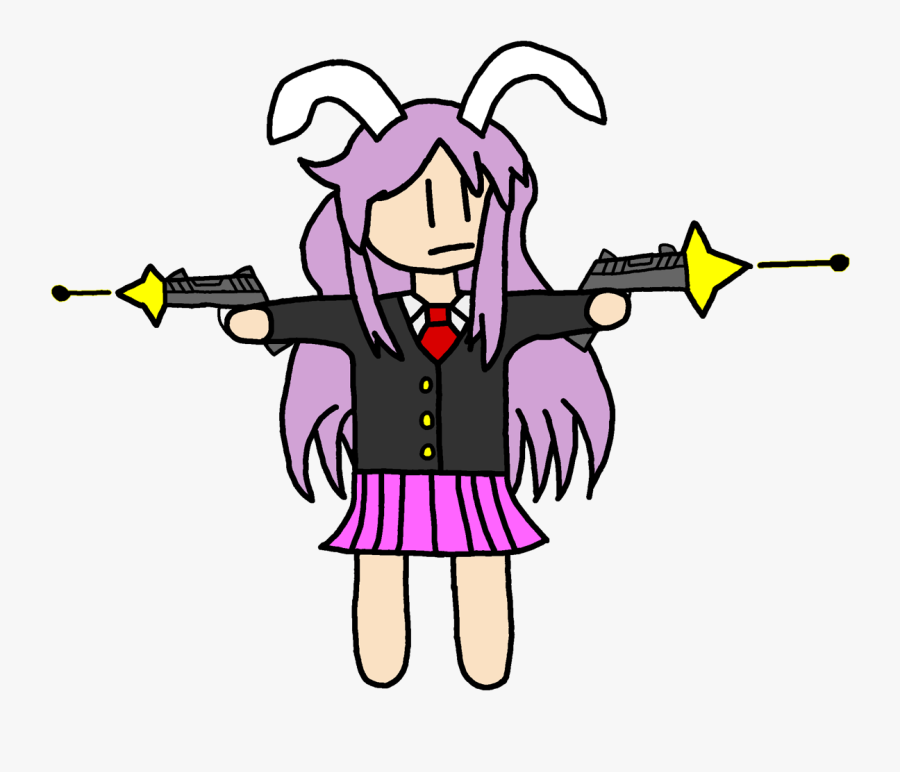 Bun With Two Guns - Cartoon, Transparent Clipart