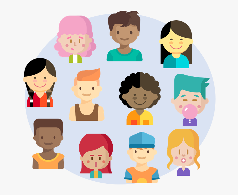 Flat Youth Icon Png, Transparent Clipart