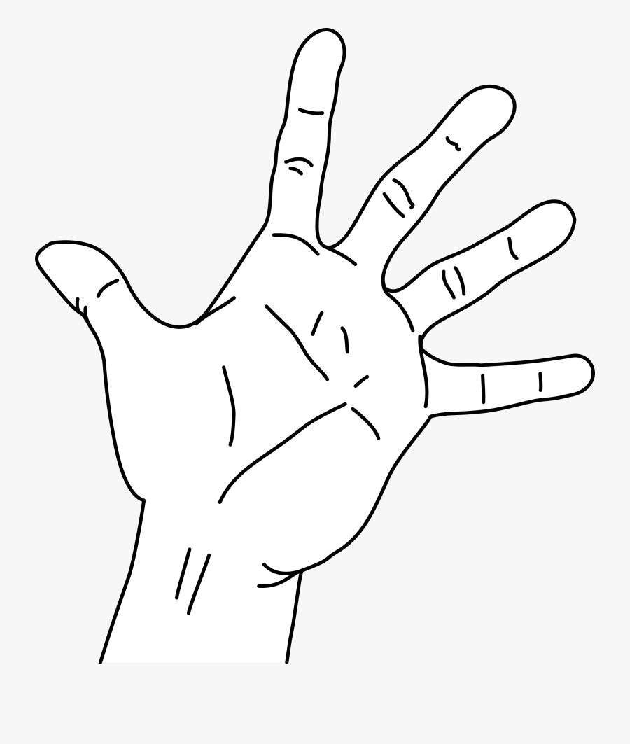 Hand Span Clipart Black And White Free Transparent Clipart