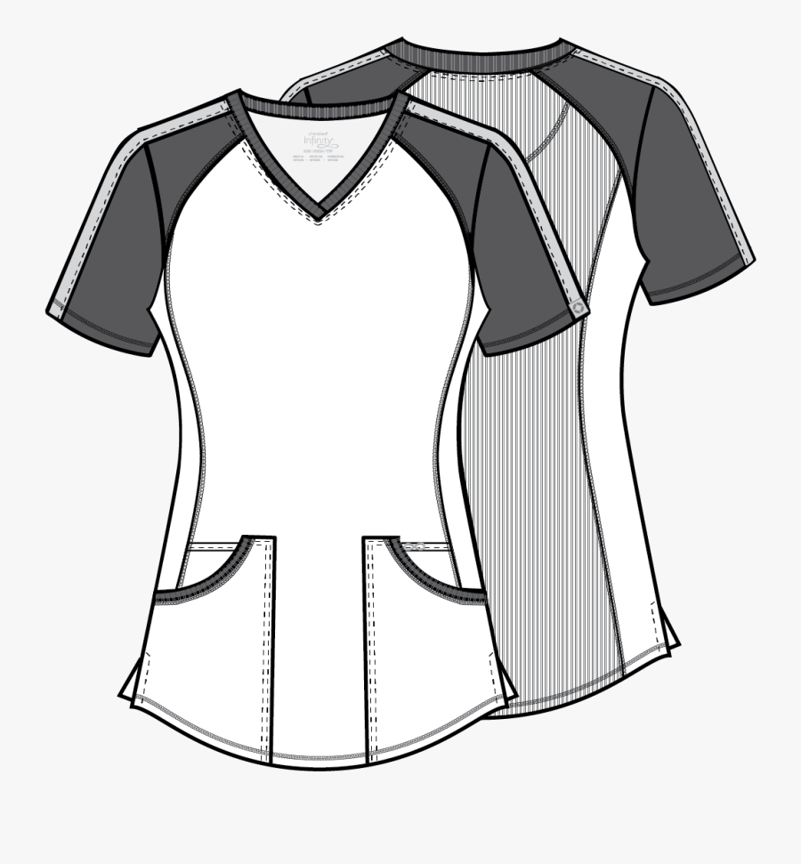 Colorblock V-neck Top - Active Shirt, Transparent Clipart