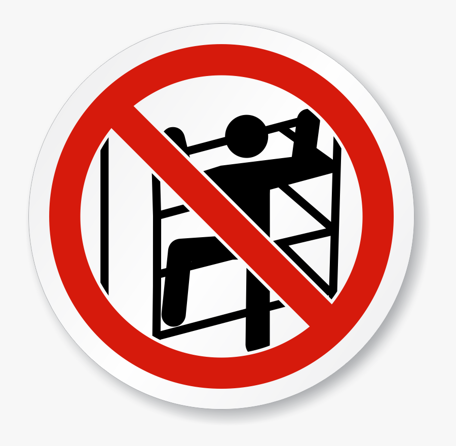 No Climbing Symbol - Do Not Climb Symbol, Transparent Clipart