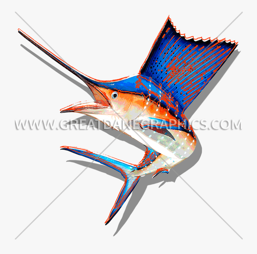 Funky Sailfish Production Ready - Atlantic Blue Marlin, Transparent Clipart
