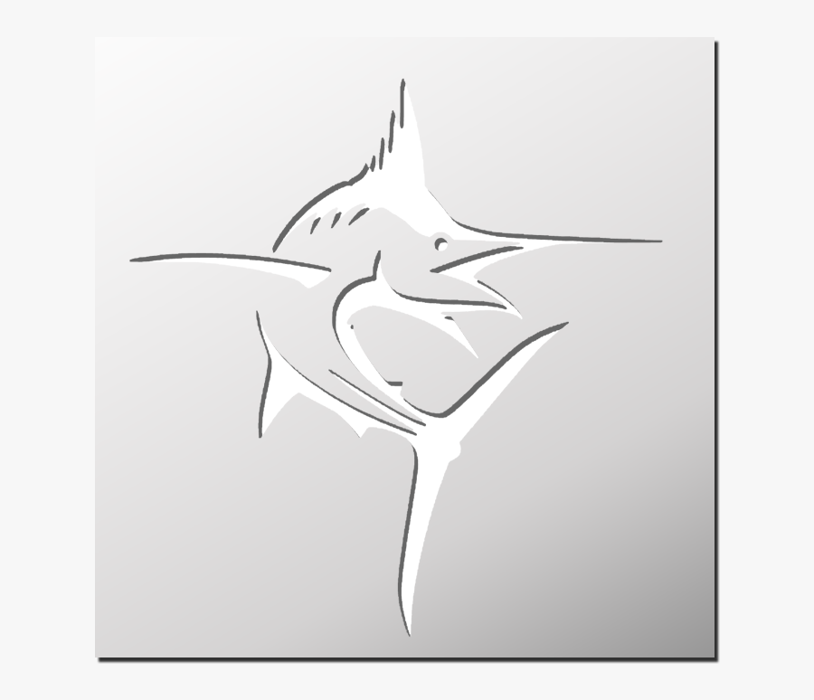 Pochoir Pêche - Atlantic Blue Marlin, Transparent Clipart