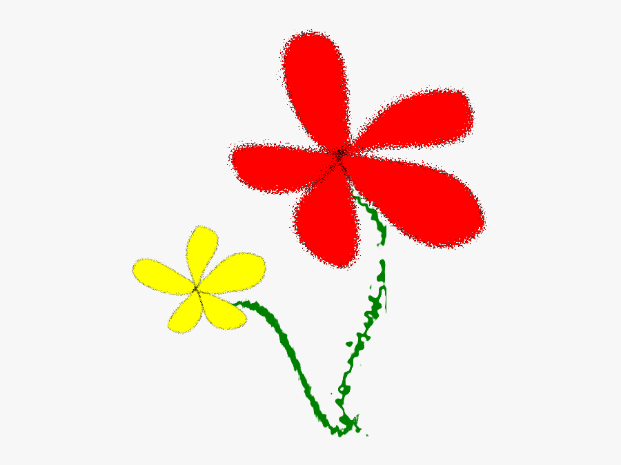 Flowers, Yellow And Red - Yellow, Transparent Clipart