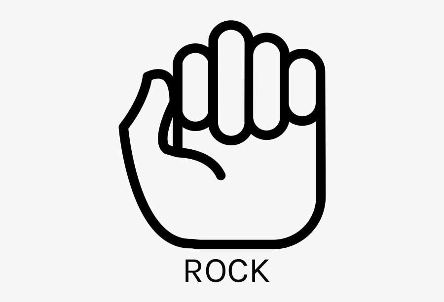 Rock - Rock Paper Scissors Rock, Transparent Clipart