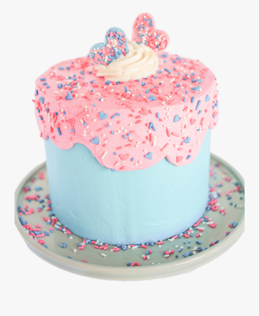 Gender Reveal Cake Sprinkles - Gender Reveal Cake Png, Transparent Clipart