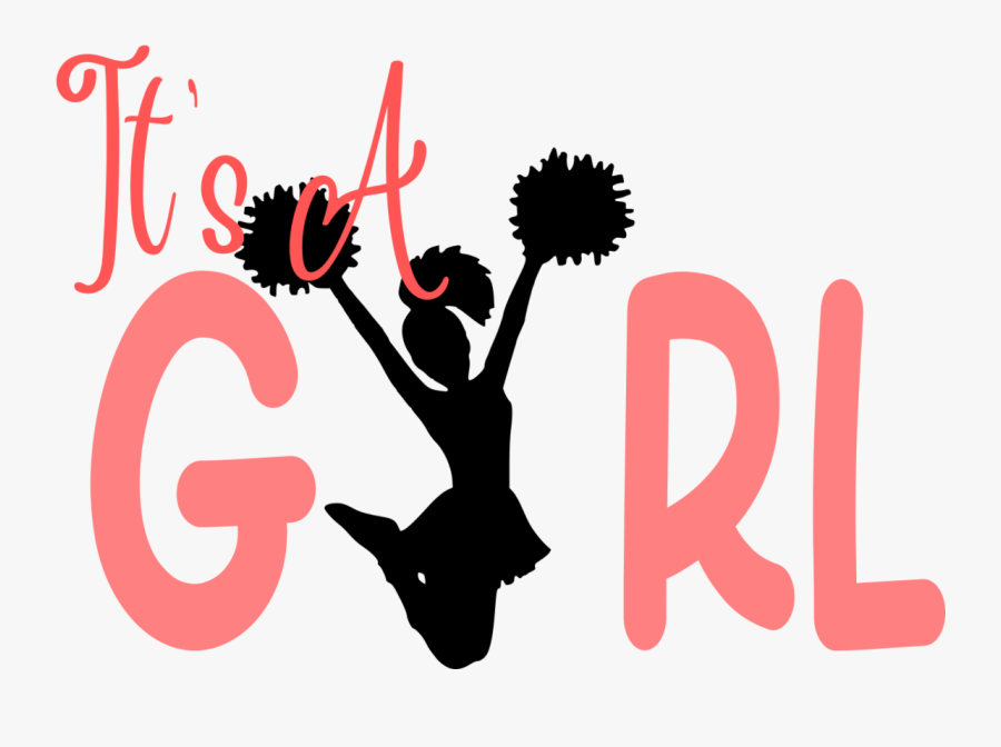 Its A Girl Cheerleader Gender Reveal Svg Graphic By - Graphic Design, Transparent Clipart
