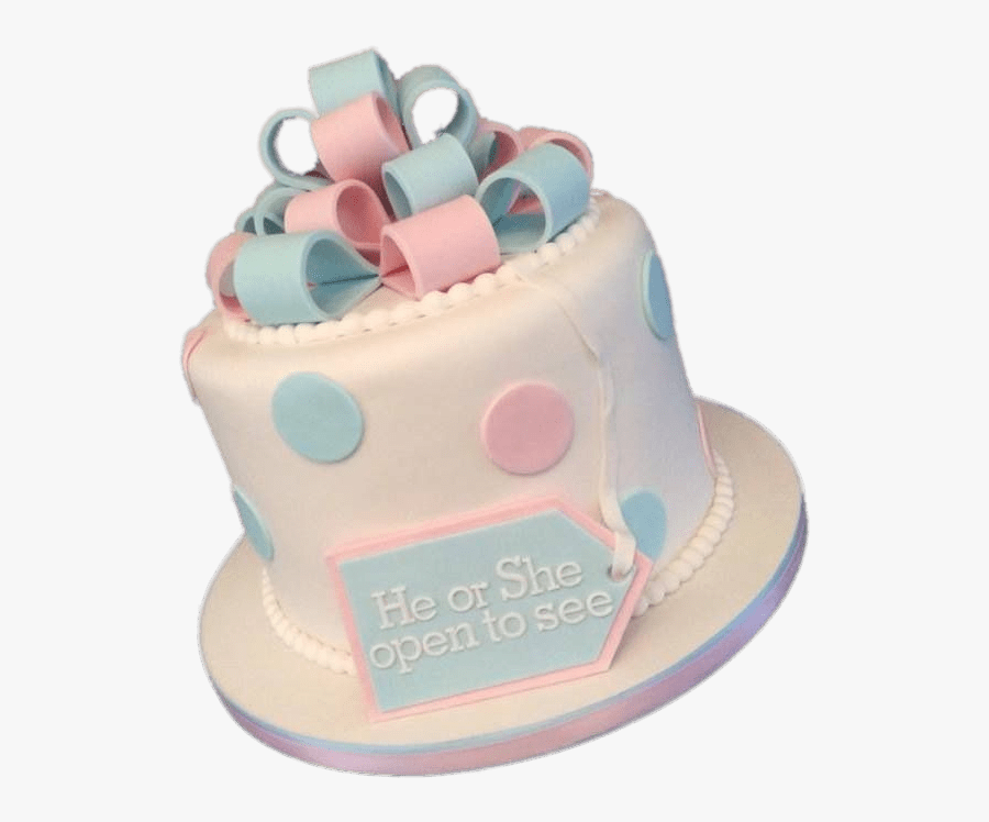 Gender Reveal Cake Open To See Clip Arts - Baby Shower Gender Reveal Cake, Transparent Clipart