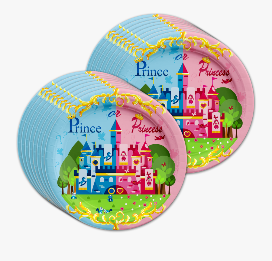 Prince Or Princess Gender Reveal Party Tableware Kit - Inflatable, Transparent Clipart