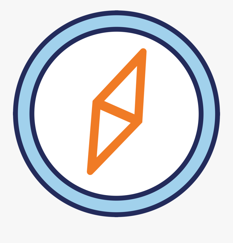 58716 Logo Compass Print - Circle, Transparent Clipart