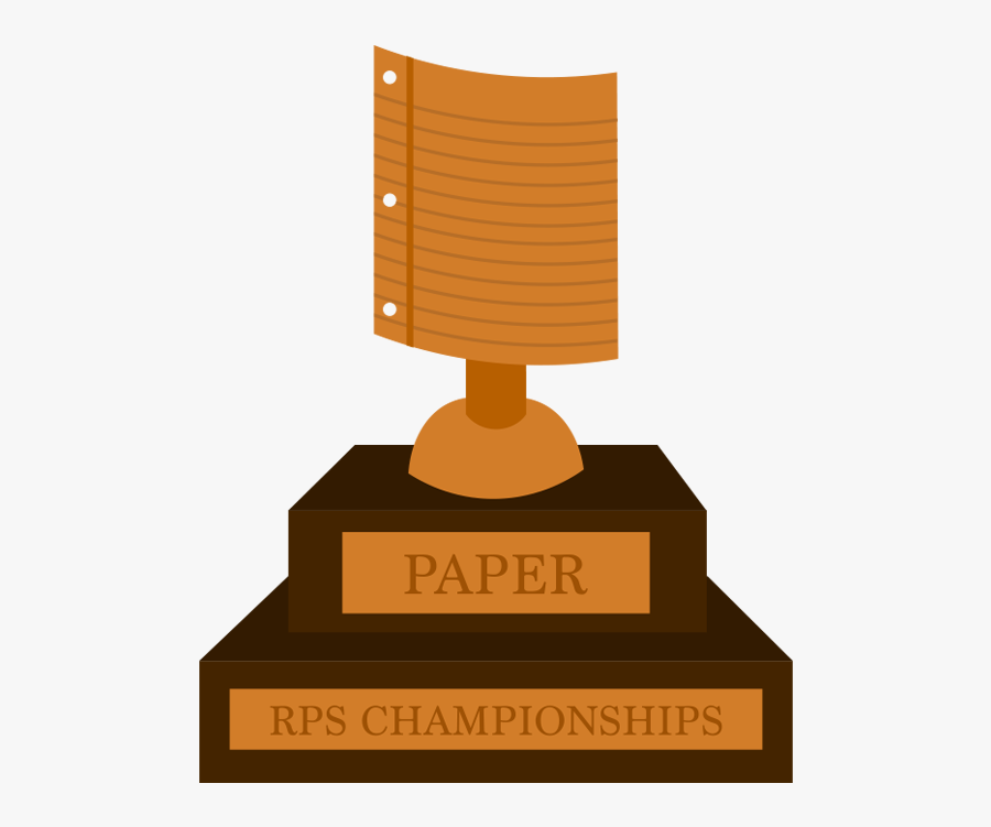Rock Paper Scissors Trophy, Transparent Clipart