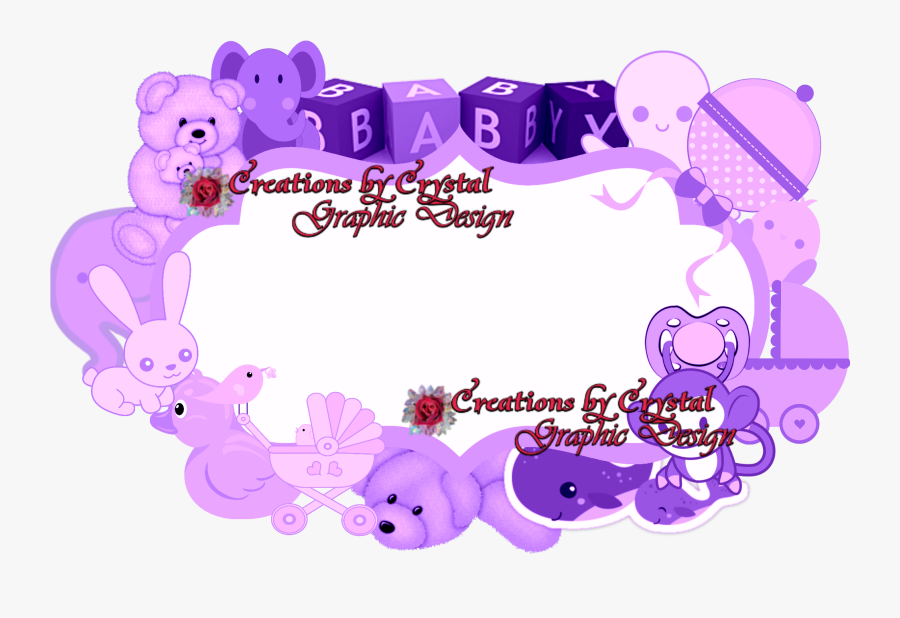 Birth Clipart Pink Blue Baby - Borders For Baby Announcement, Transparent Clipart