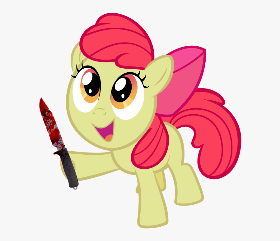 Apple Bloom, Blood, Bloody Knife, Knife, Semi-grimdark - Transparent Cartoon Bloody Knife, Transparent Clipart